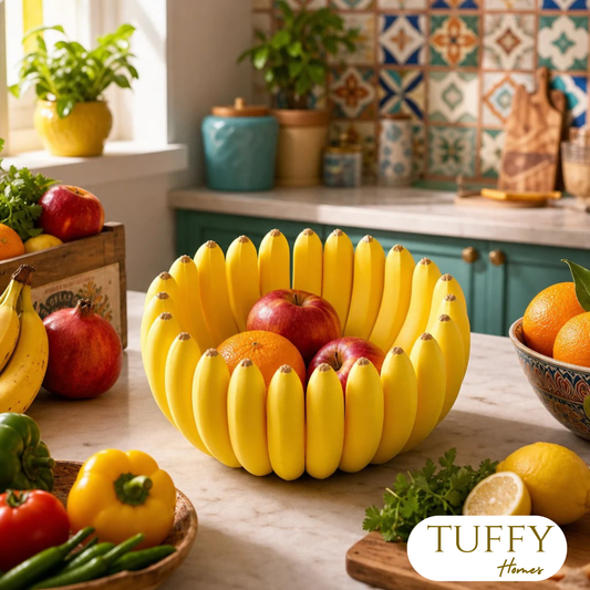 TUFFY HOMES Banana Bowl – Fruit, Vegetable Storage Container & Organizer