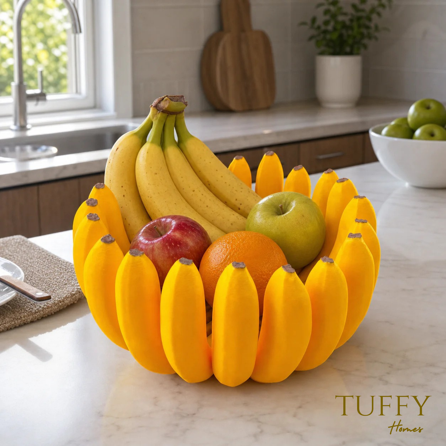 TUFFY HOMES Banana Bowl – Fruit, Vegetable Storage Container & Organizer