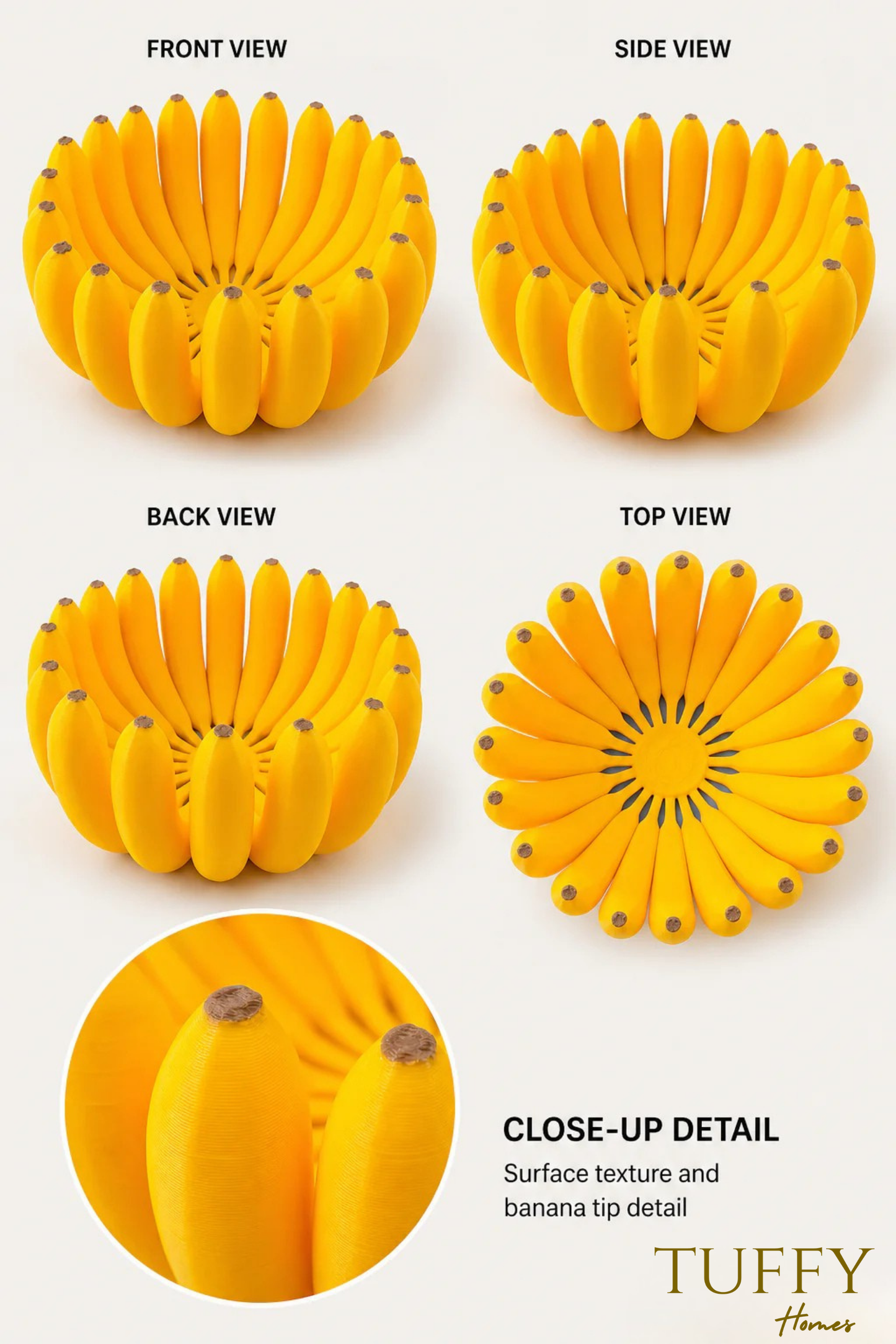 TUFFY HOMES Banana Bowl – Fruit, Vegetable Storage Container & Organizer
