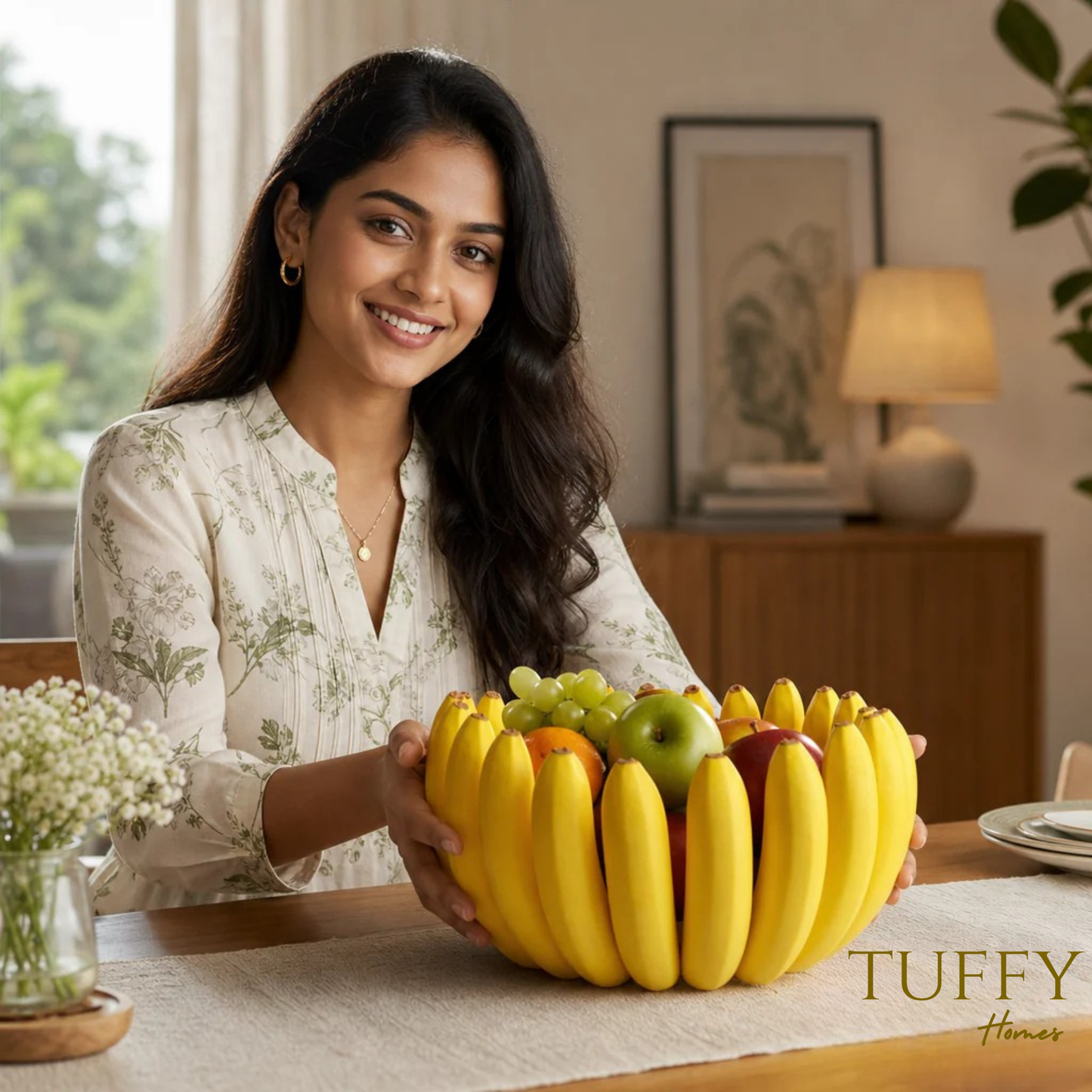 TUFFY HOMES Banana Bowl – Fruit, Vegetable Storage Container & Organizer