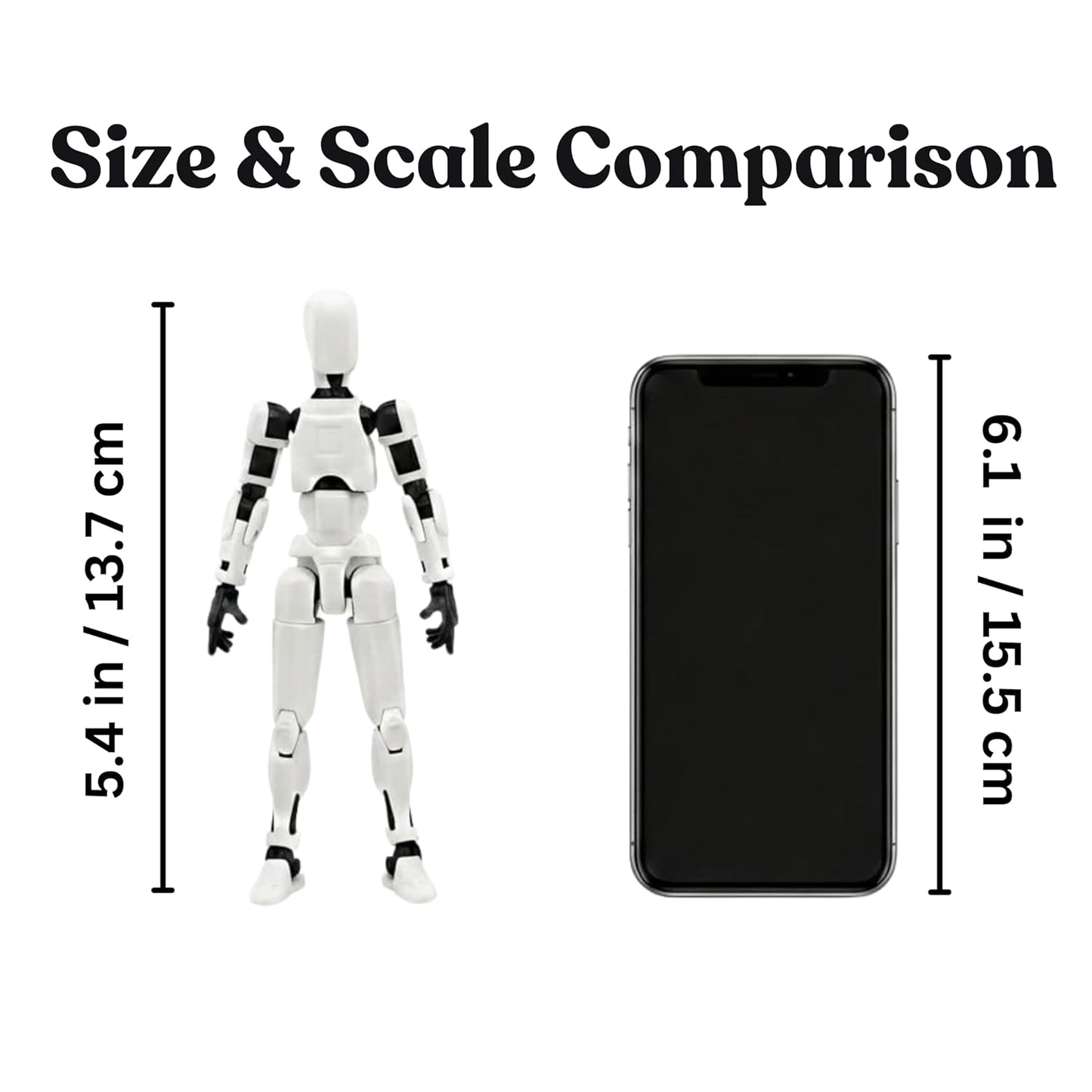 Dummy13 Fully Articulated Action Figure | 3D Printed Robot Assembly Kit | 5.4 Inch Tall Poseable Toy | Dynamic Poses | DIY Collectible Model | Made in India (White Armour)