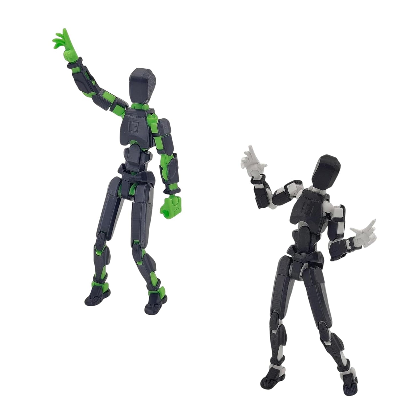 Dummy13 Fully Articulated Action Figure | 3D Printed Robot Assembly Kit | 5.4 Inch Tall Poseable Toy | Dynamic Poses | DIY Collectible Model | Made in India (White Armour)