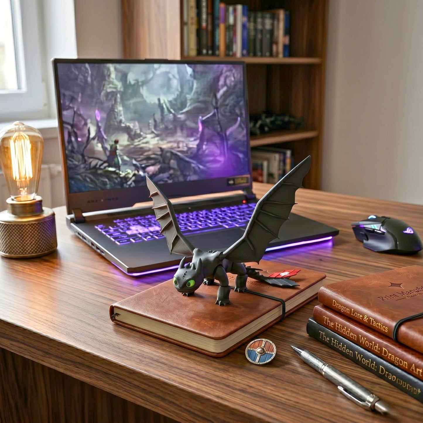Dragon Toys for Kids, Collectible Toys, Mini Dragon Toy, Dragon Action Figure, mini Figures, Comaptible with How to Train Your Dragon Toys, Toothless Dragon, Night Fury (Black)